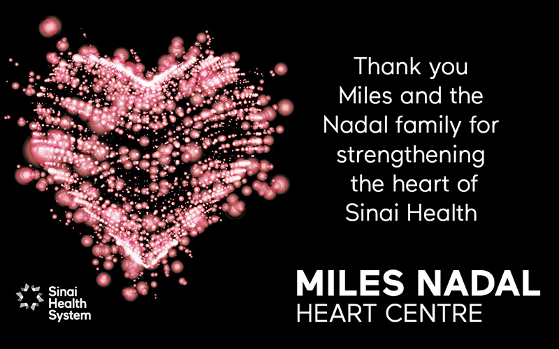 Sinai Health System Thank You to Miles Nadal and family
